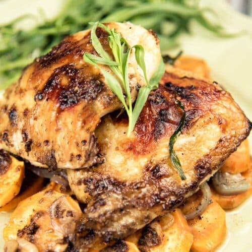 Roasted Chicken Thighs with Sweet Potatoes Recipe