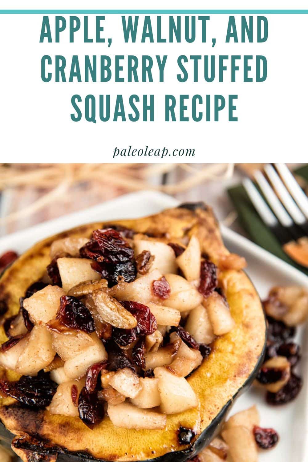 Apple, Walnut, and Cranberry Stuffed Squash Recipe Paleo Leap