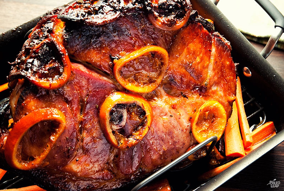 orange glazed ham