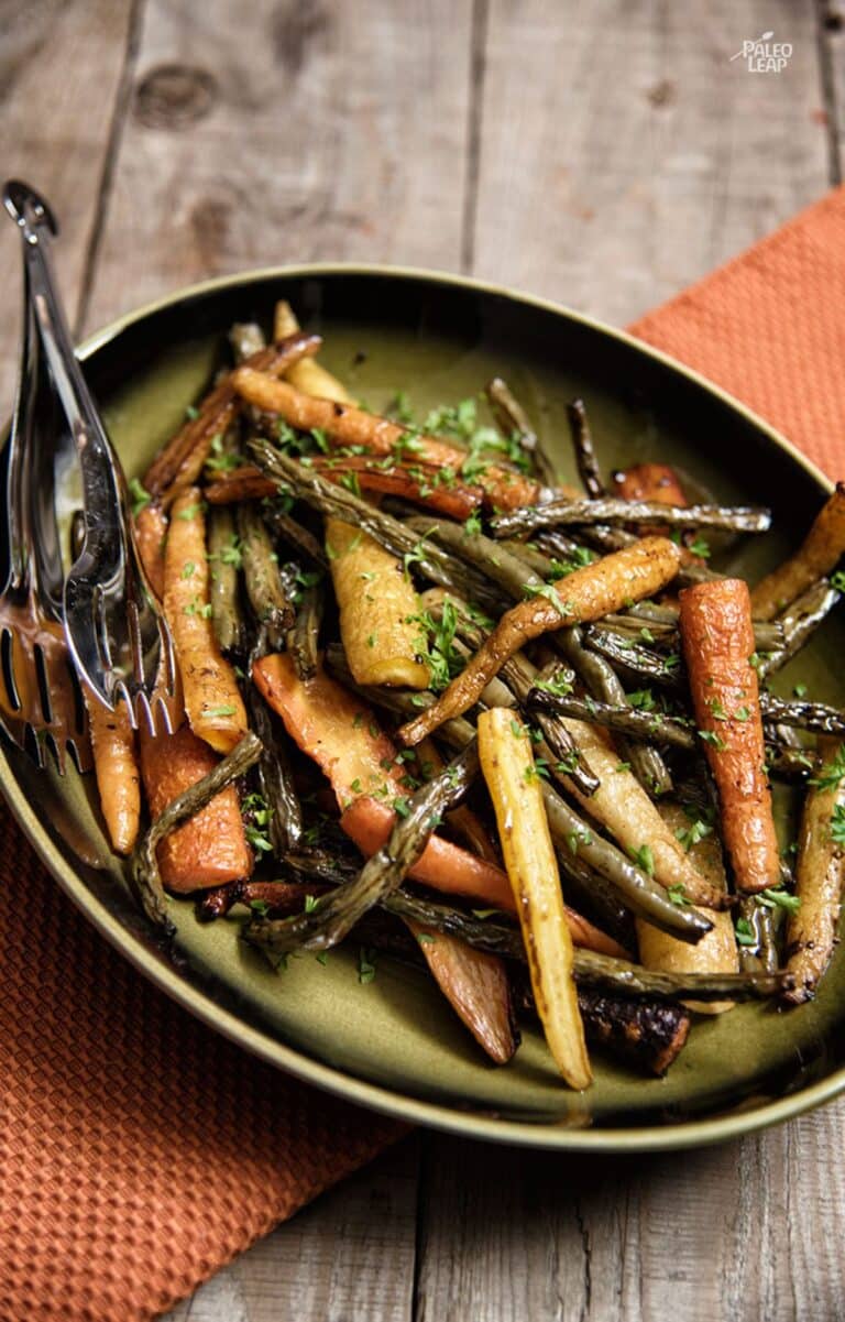 Balsamic Roasted Carrots and Green Beans Recipe | Paleo Leap