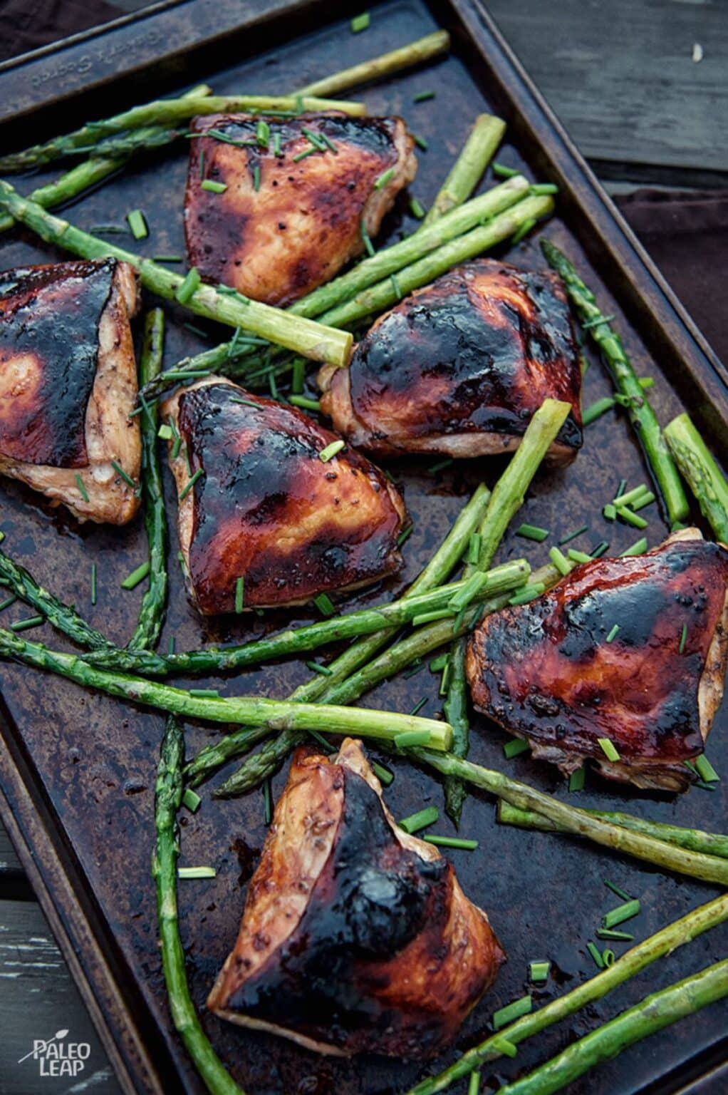 Balsamic Chicken Thighs with Asparagus Recipe Paleo Leap