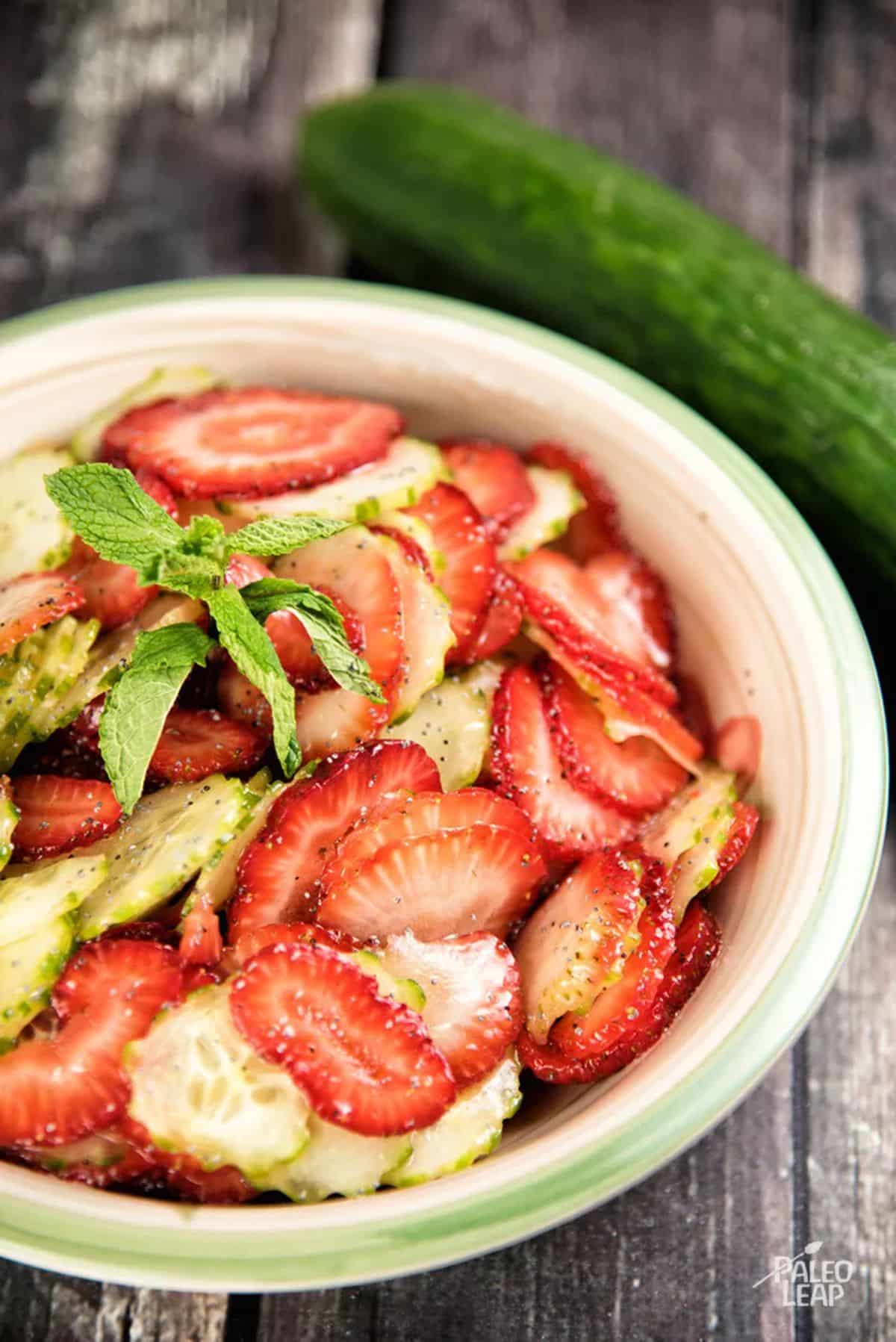 cucumber strawberry salad main