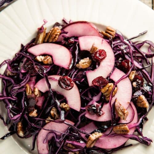 Red Cabbage Cranberry And Pecan Slaw Recipe