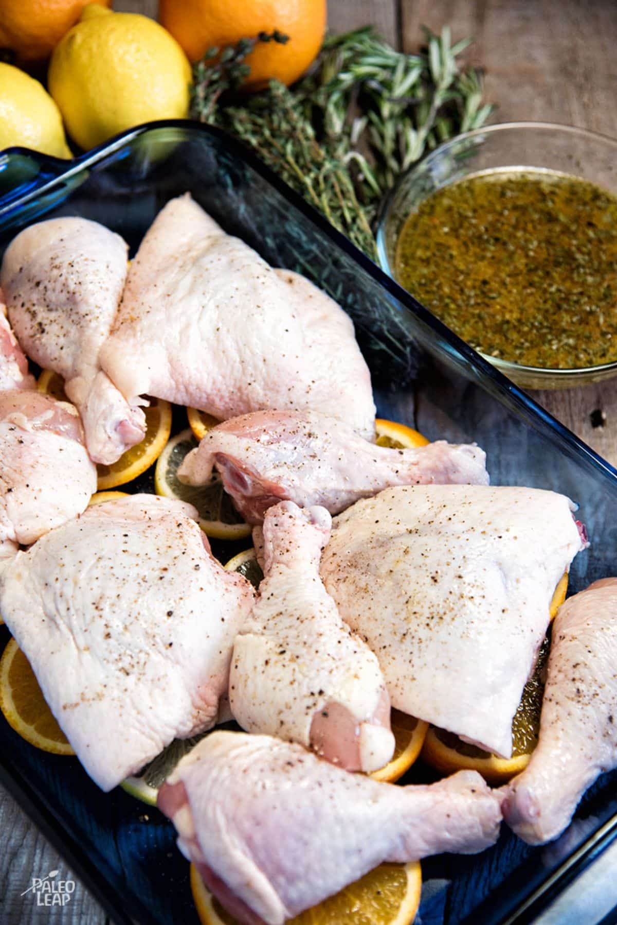 Roasted Citrus And Herb Chicken Recipe Preparation