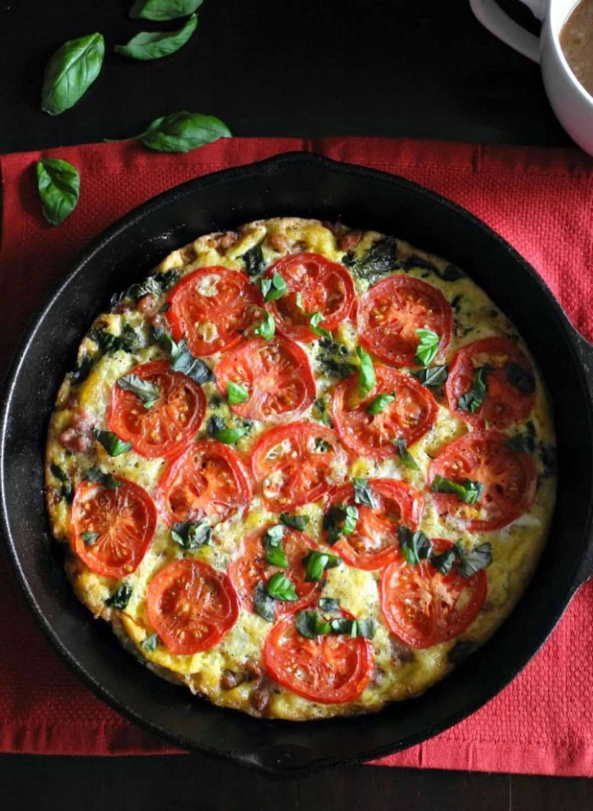 Tomato basil sausage frittata paleo dairyfree whole