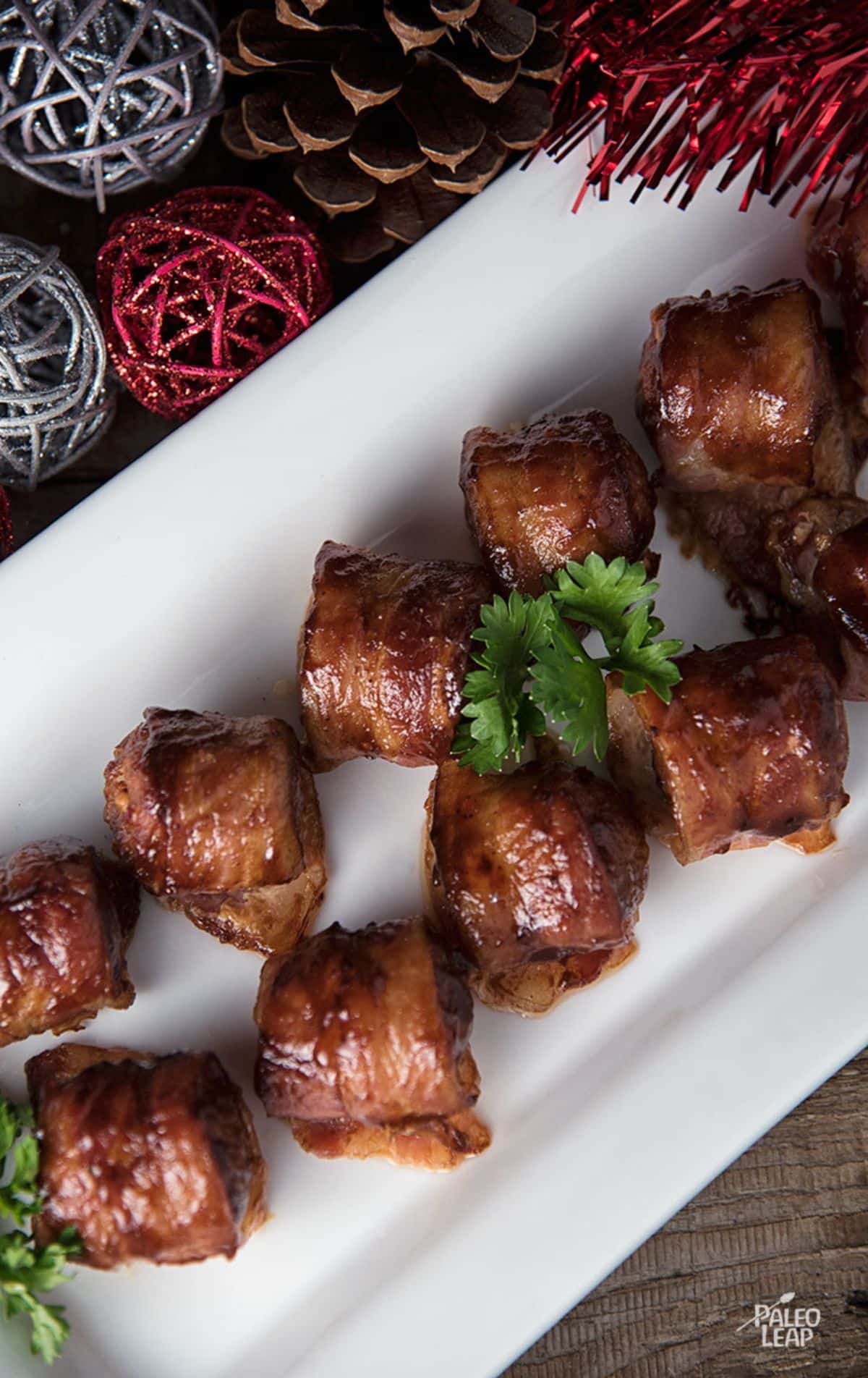 Bacon-Wrapped BBQ Sausage Bites