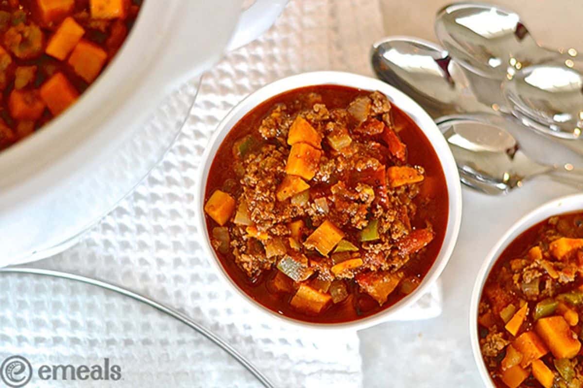 beef sweetpotato chili