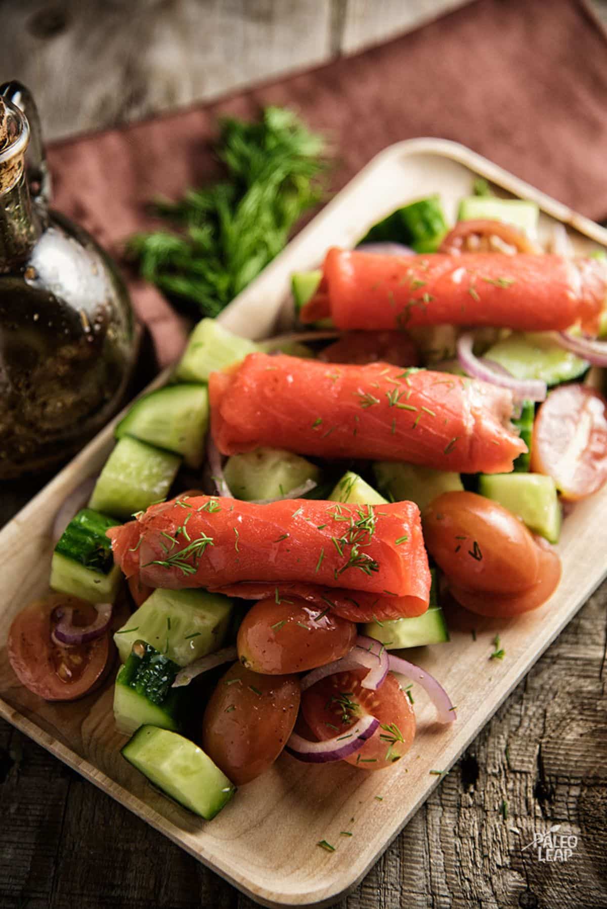 Smoked Salmon With Fresh Vegetables