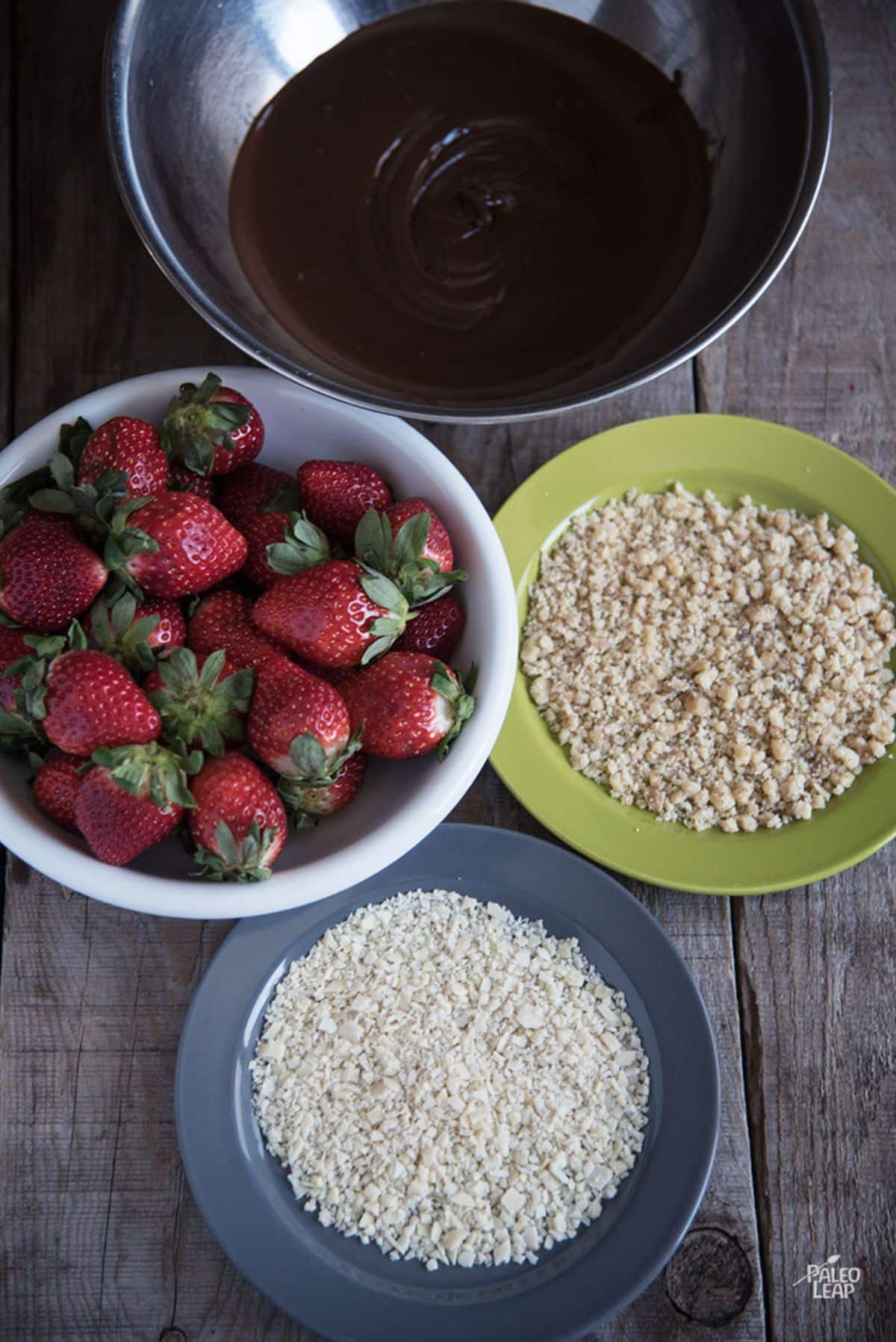 Chocolate-Covered Strawberries Dipped In Nuts Recipe Preparation