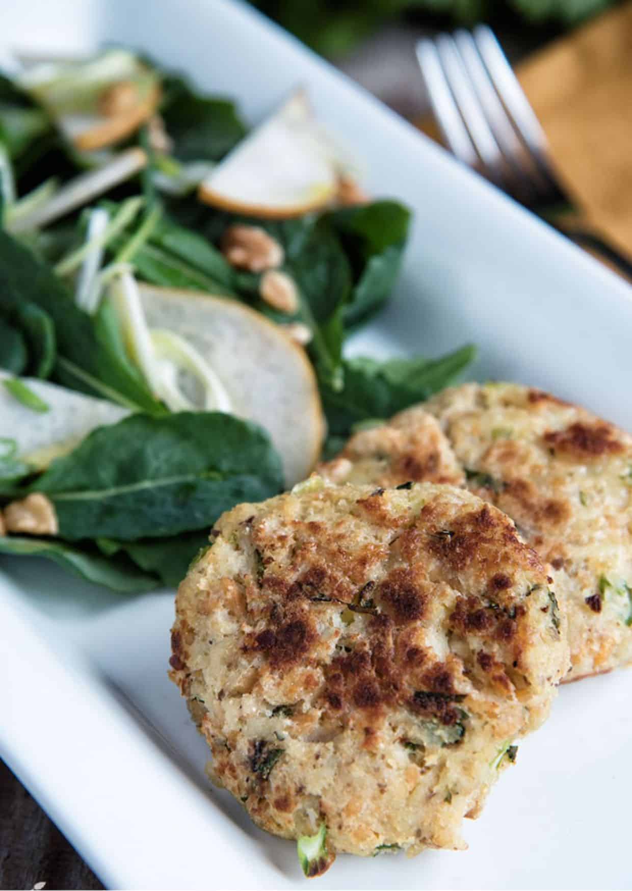 Salmon Cakes (+ Roasted Red Pepper Cream Sauce) | foodiecrush.com