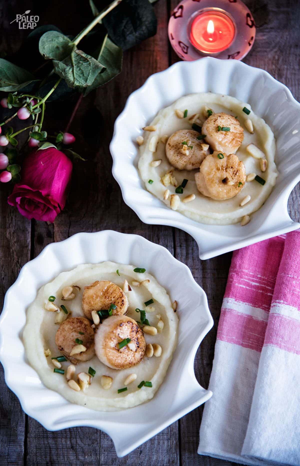 Scallops With Potato-Cauliflower Puree