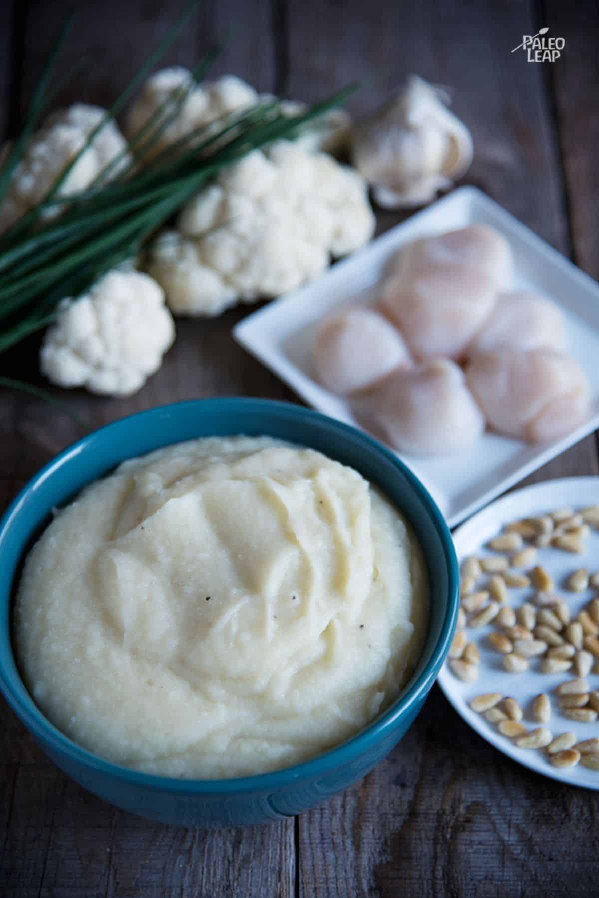 Scallops With Potato-Cauliflower Puree Recipe Preparation