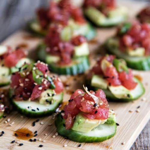 Spicy Tuna And Cucumber Bites Recipe