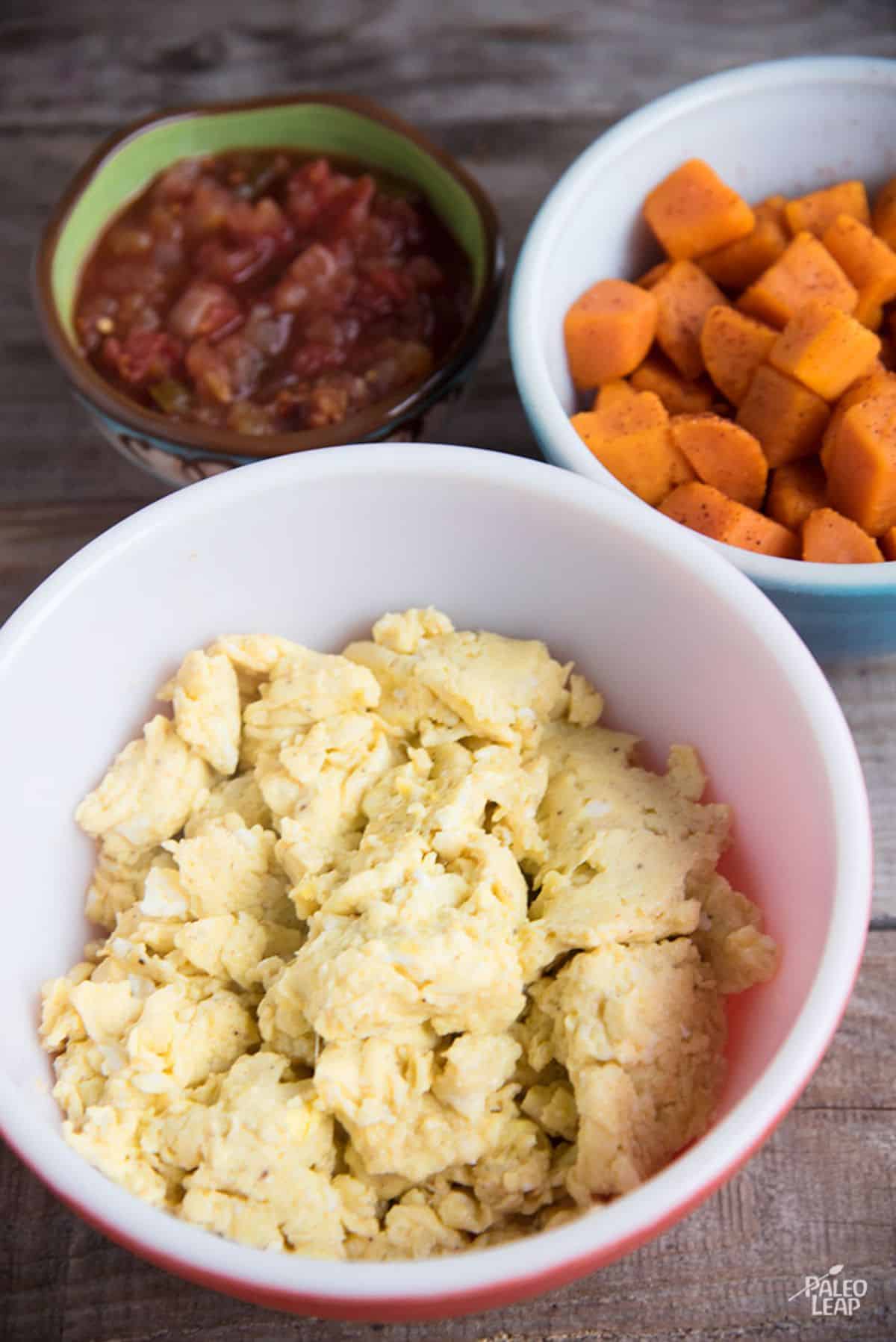 Egg and Sweet Potato Breakfast Scramble Recipe Preparation
