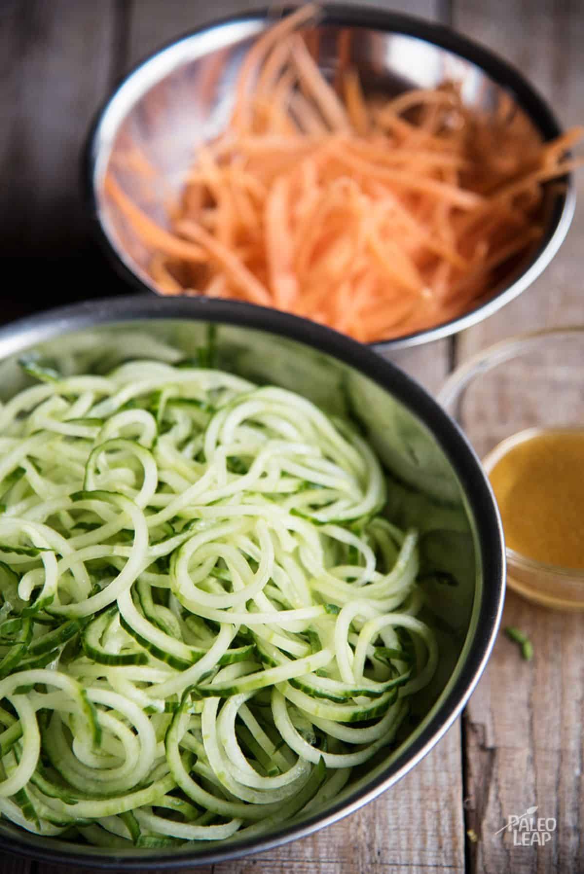 Cucumber And Carrot Salad Recipe Preparation