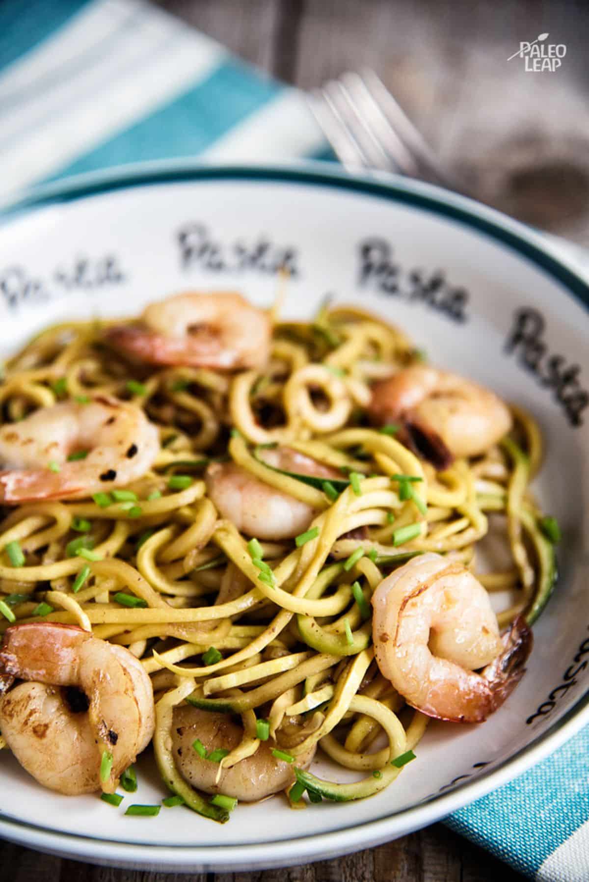 Garlic Shrimp With Zucchini Noodles