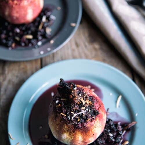 Baked Blueberry-Stuffed Apples Recipe
