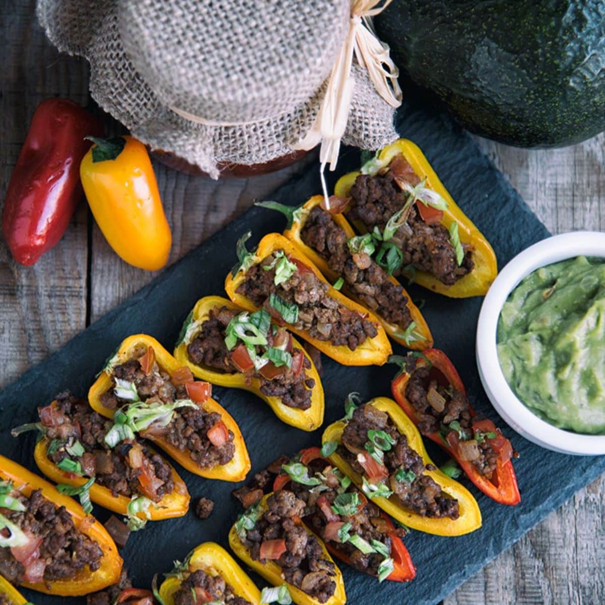 Bell Pepper Nacho Bites Featured