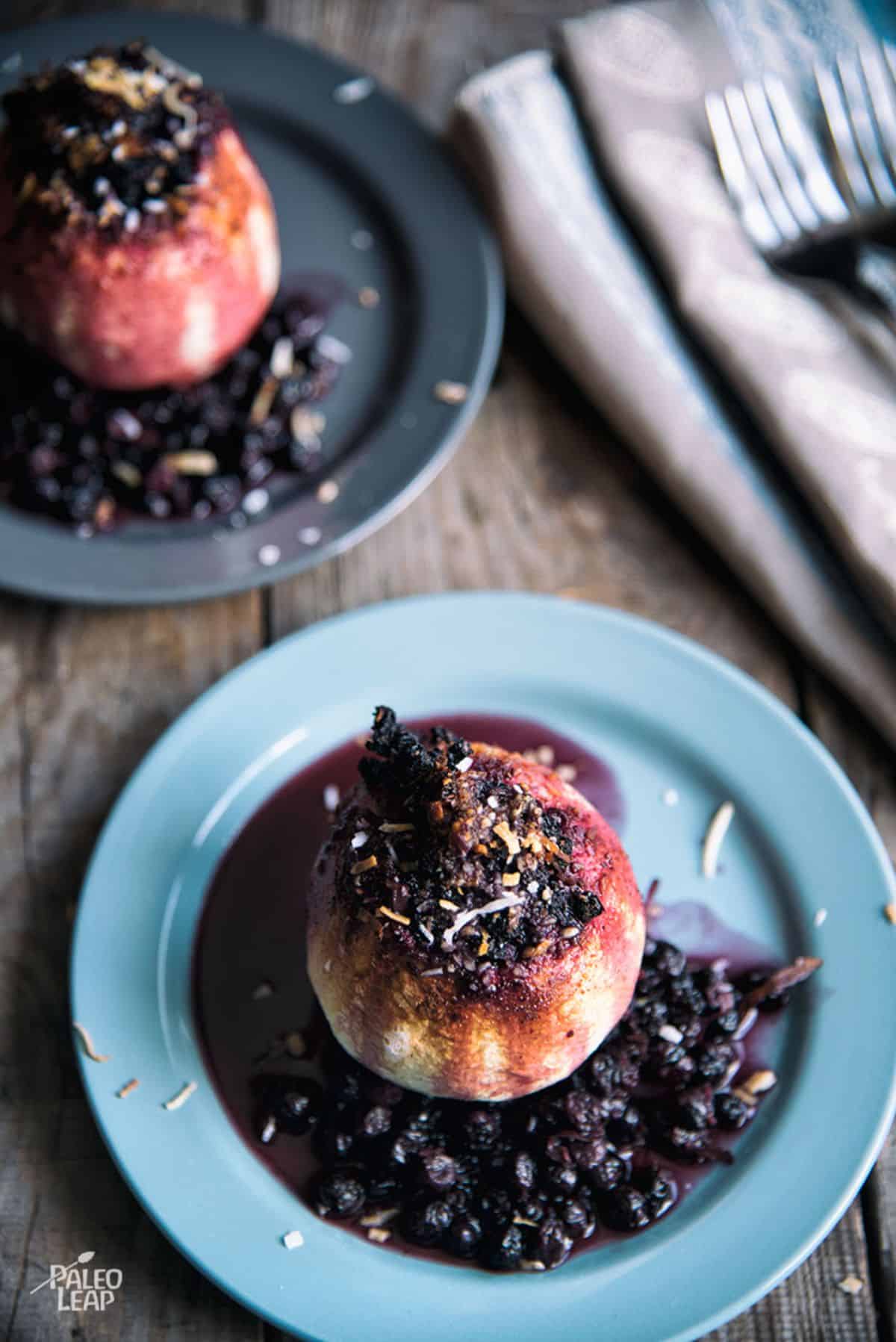 Baked Blueberry-Stuffed Apples