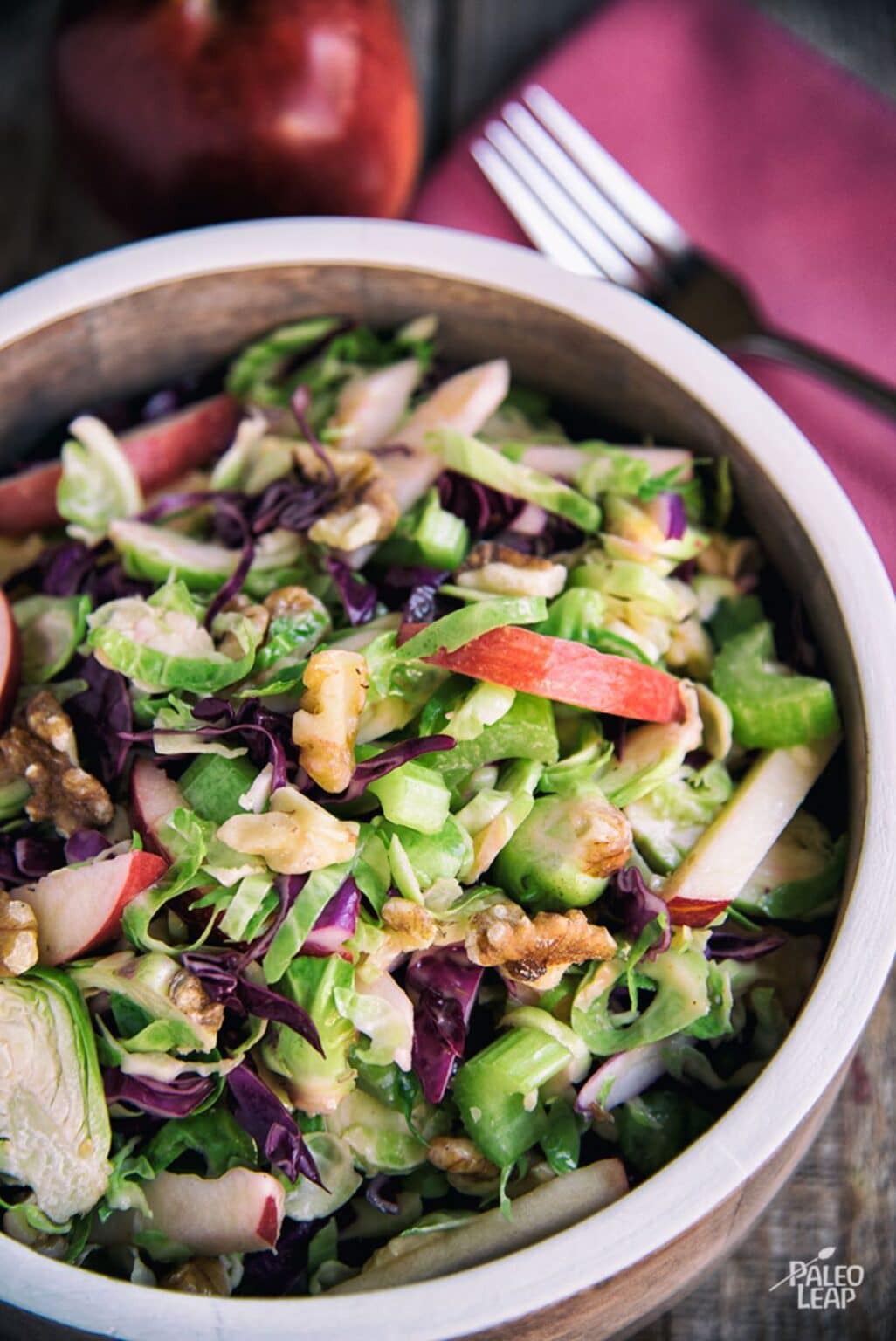 Brussels Sprout and Cabbage Salad Recipe | Paleo Leap