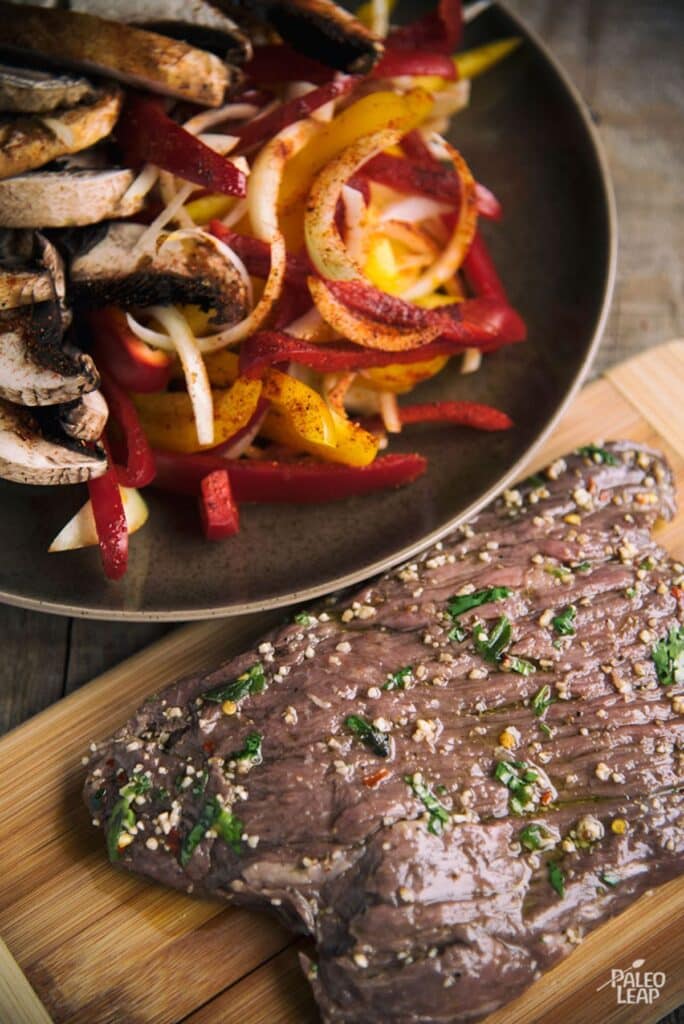 Carne Asada With Portobello And Bell Peppers Recipe Paleo Leap