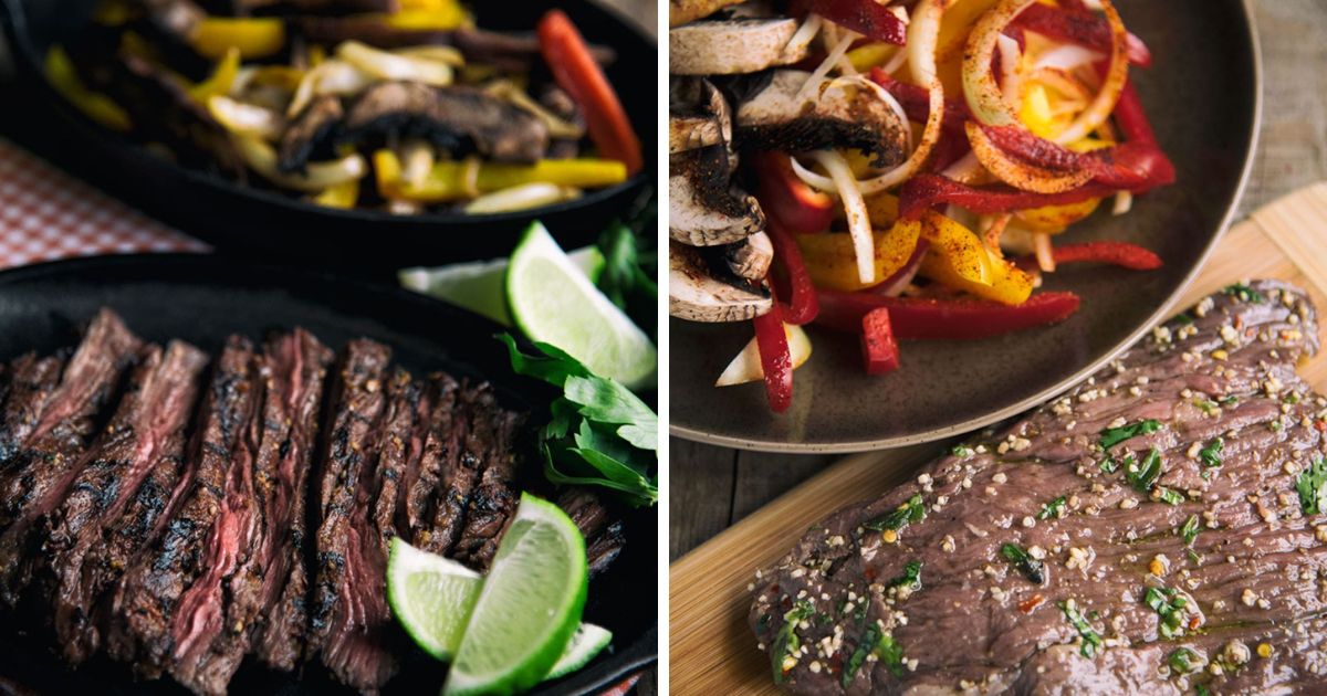 Carne Asada With Portobello And Bell Peppers Recipe | Paleo Leap