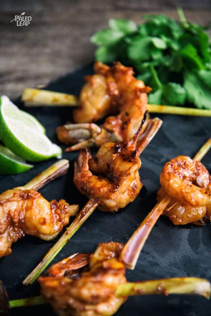 LemongrassSkewered Spicy Shrimp Recipe Paleo Leap