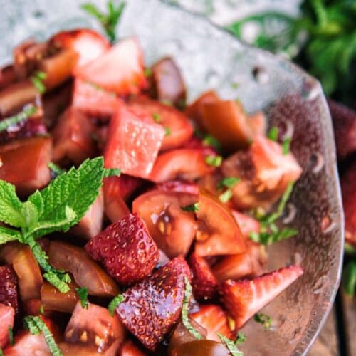 Watermelon Strawberry And Tomato Salad Recipe