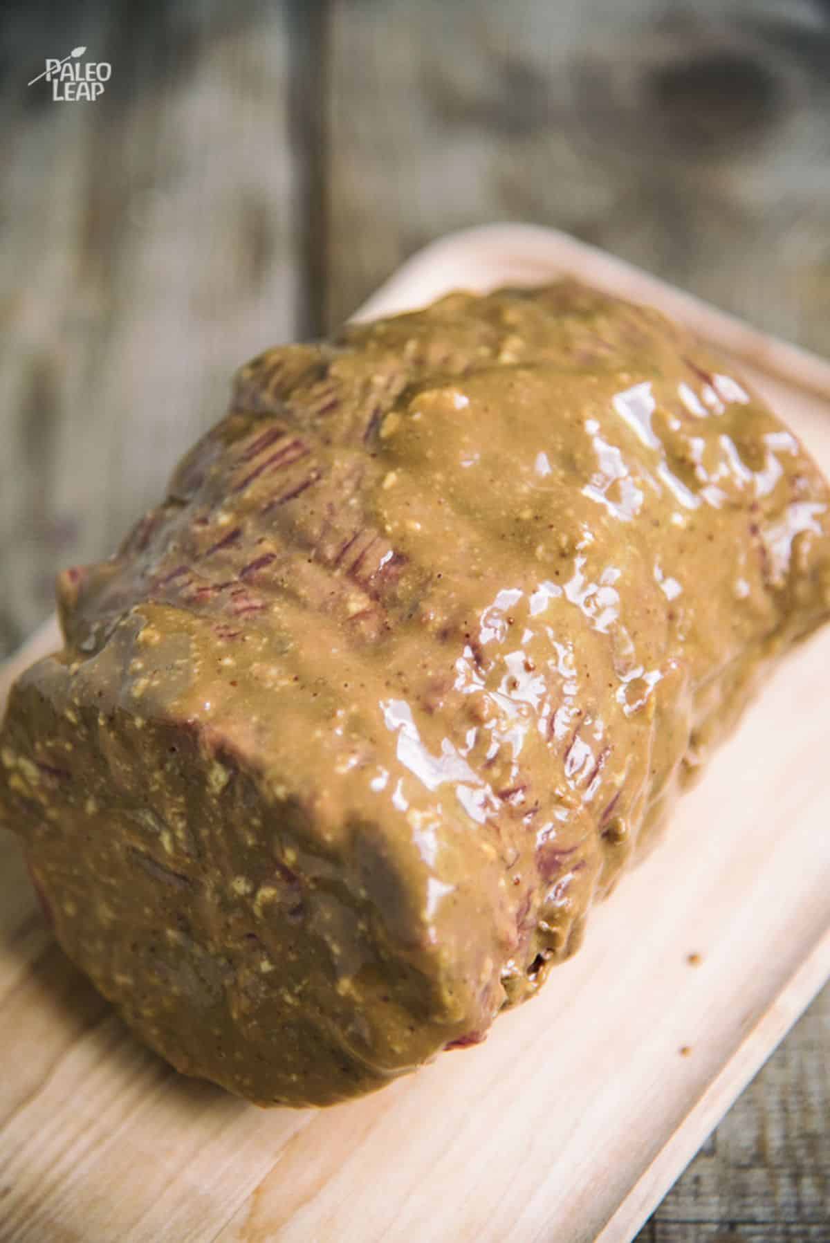 Balsamic Dijon-Glazed Beef Tenderloin With Herb Sauce Recipe Preparation