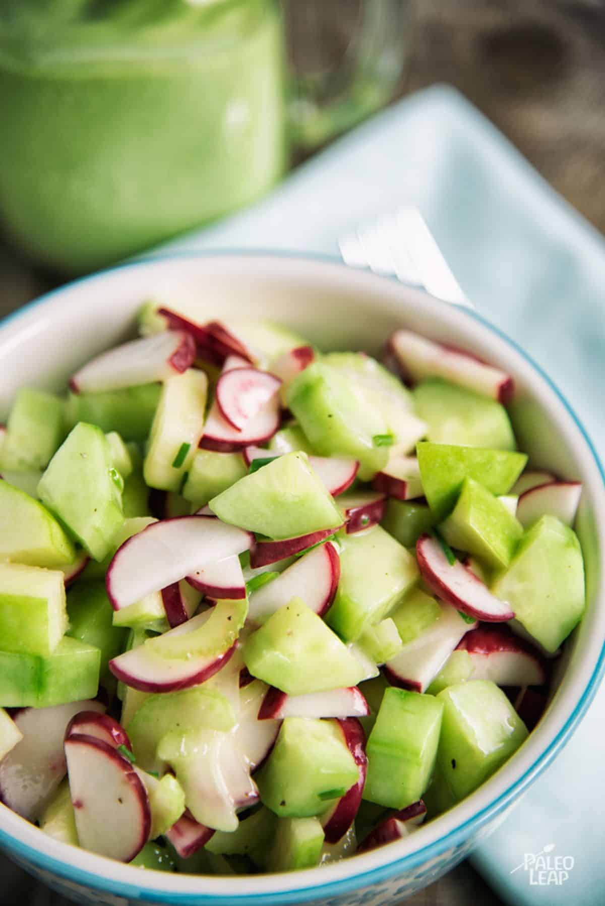 Radish Cucumber And Apple Salad