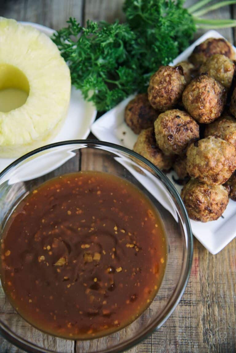 Chicken Meatballs With Pineapple Sauce Recipe Paleo Leap
