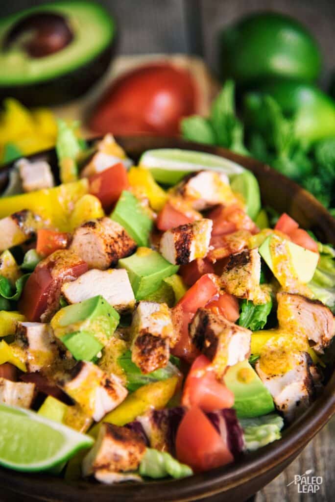 Chunky Chicken Taco Salad Recipe | Paleo Leap