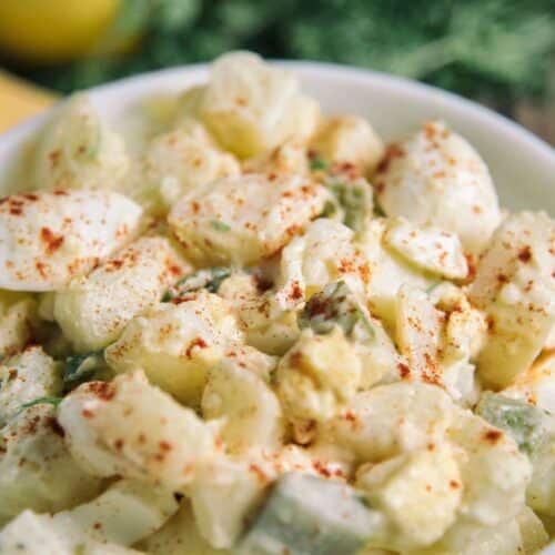 Chunky Egg And Potato Salad With Pickles Recipe