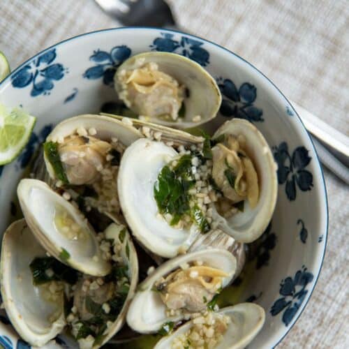 Steamed Garlic Clams Recipe