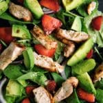 Chicken Strawberry Avocado And Spinach Salad Recipe
