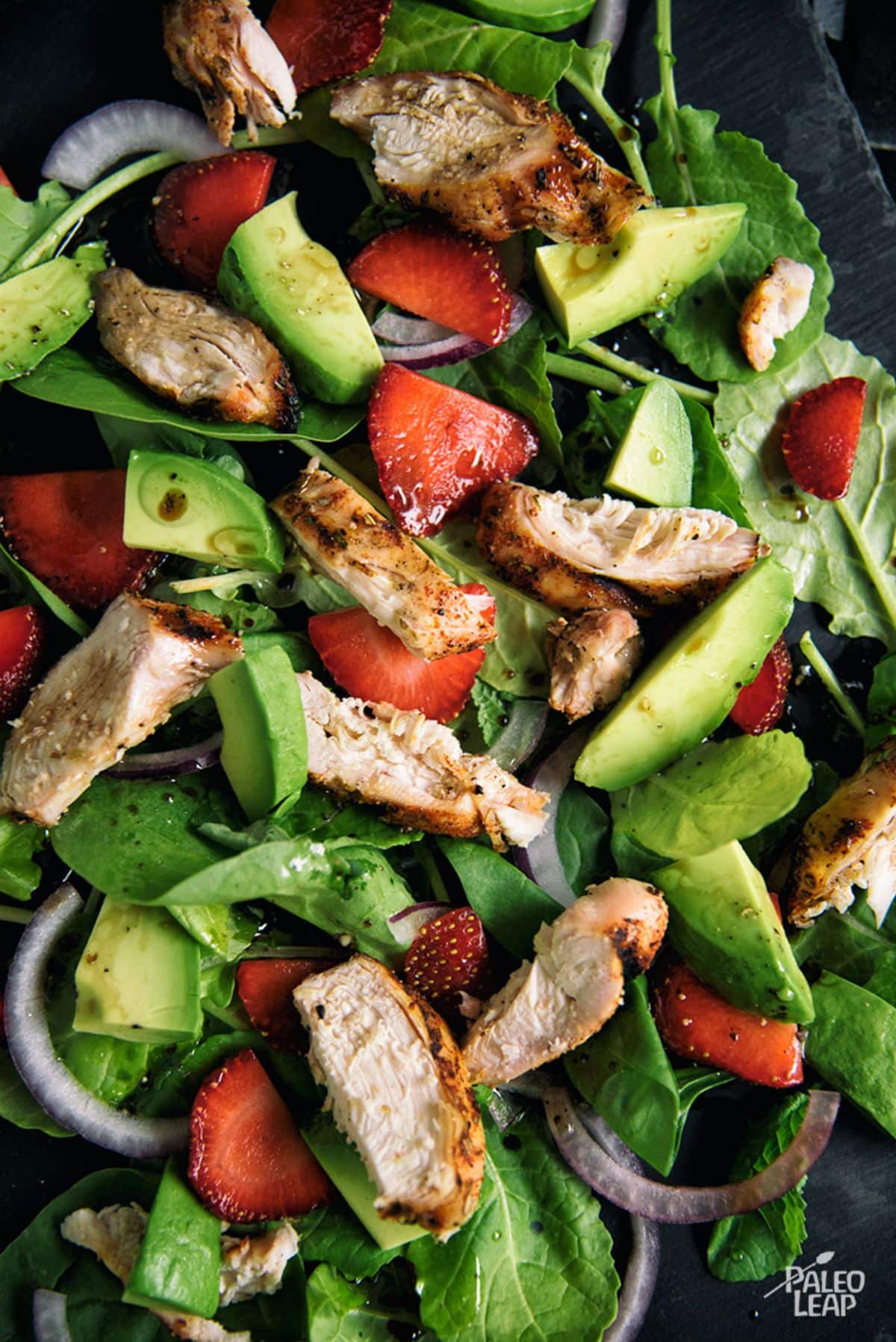 Chicken Strawberry Avocado And Spinach Salad