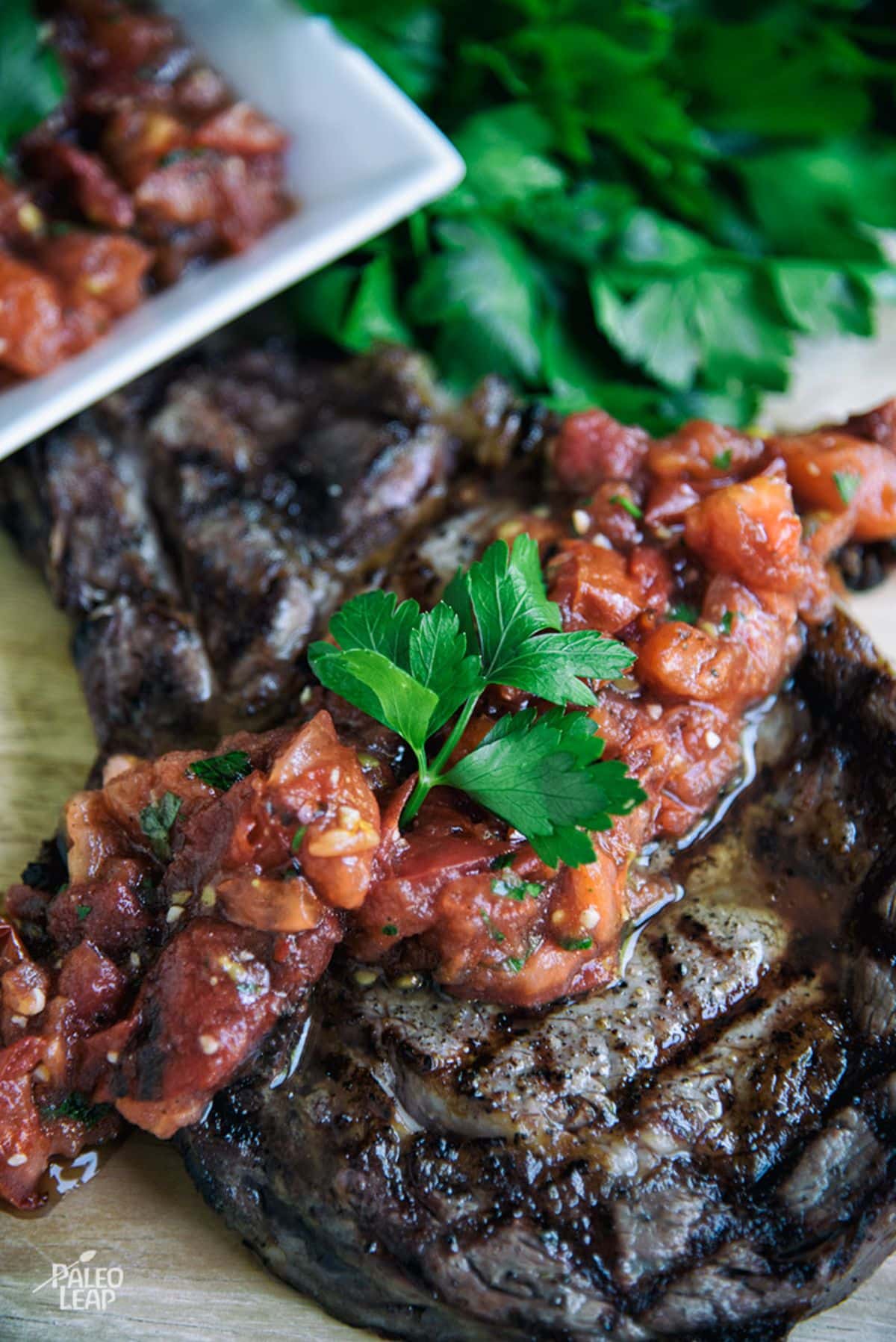 Grilled Steak With Tomato-Basil Salsa