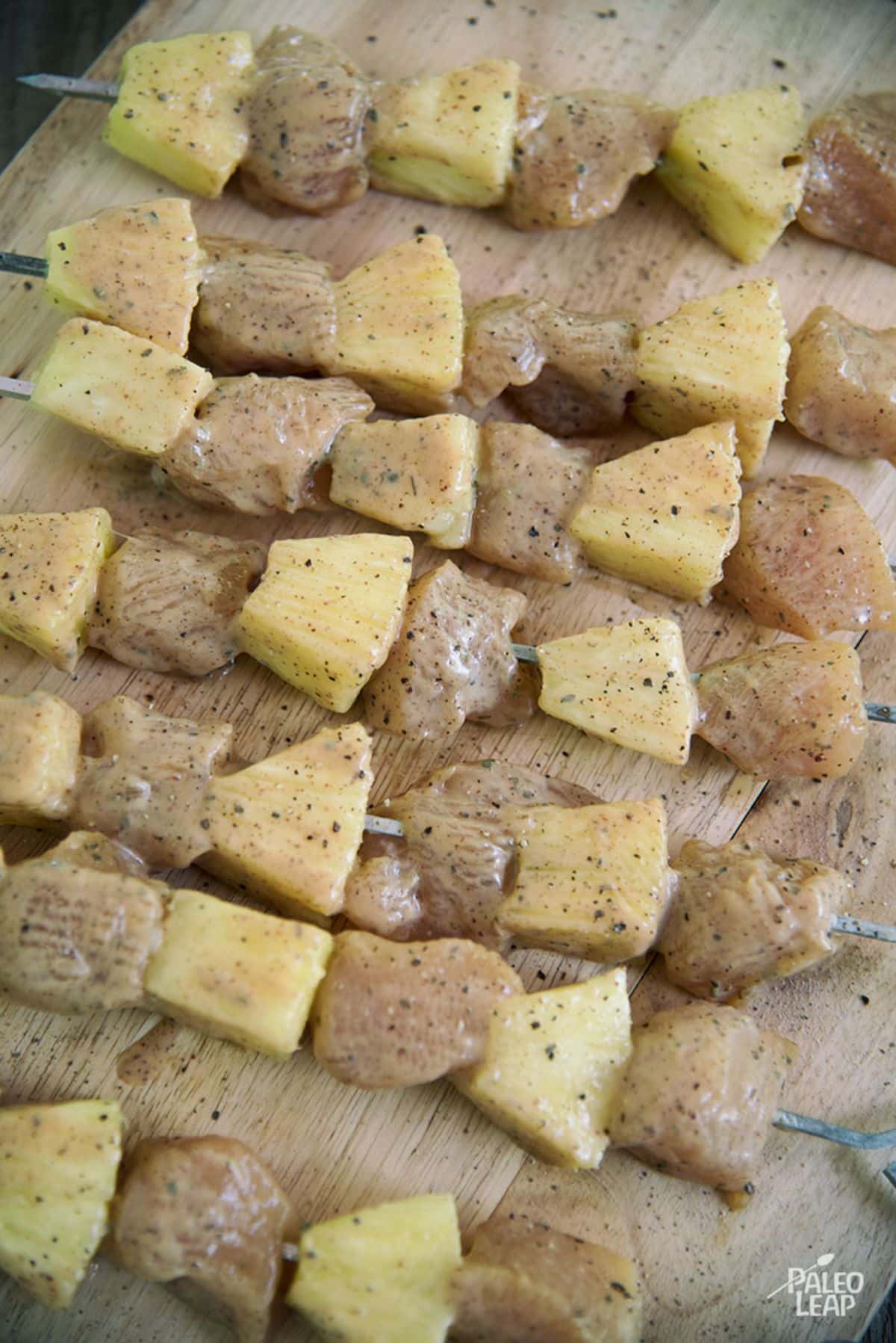 Pineapple Almond Butter Chicken Skewers Recipe Preparation