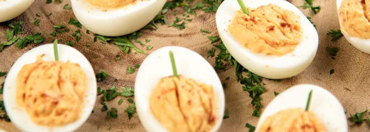 roasted red pepper deviled eggs main