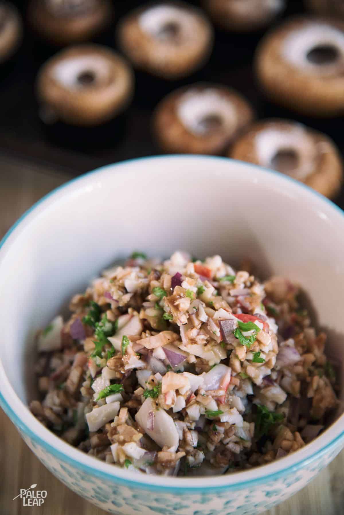 Crab-Stuffed Mushrooms Recipe Preparation