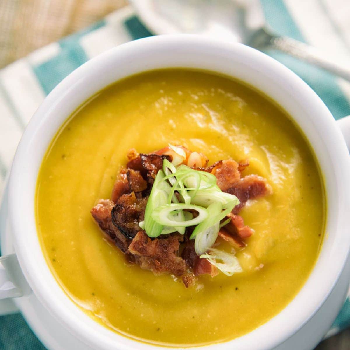 Slow Cooker Butternut Squash And Apple Soup Featured