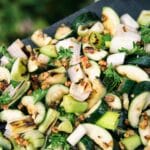 Grilled Zucchini And Leeks With Herb Dressing Recipe