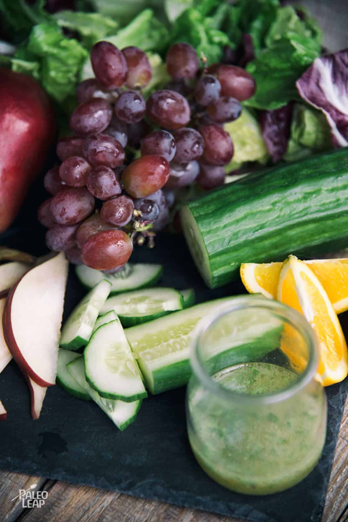 Pear Salad With Honey-Citrus Vinaigrette Recipe Preparation