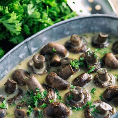 Slow Cooker Herb Mushrooms Recipe