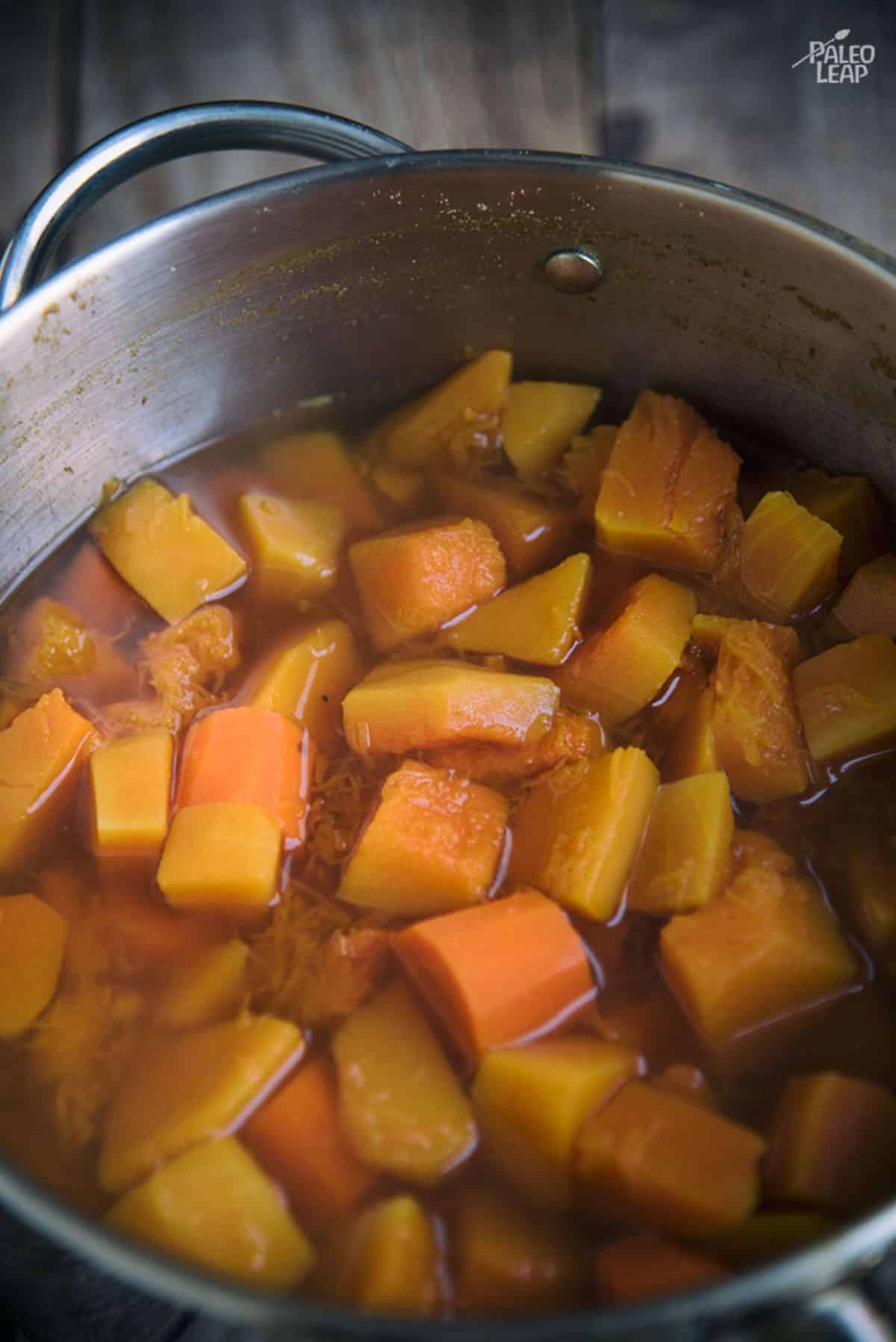 Squash Carrots and Orange Soup Recipe Preparation
