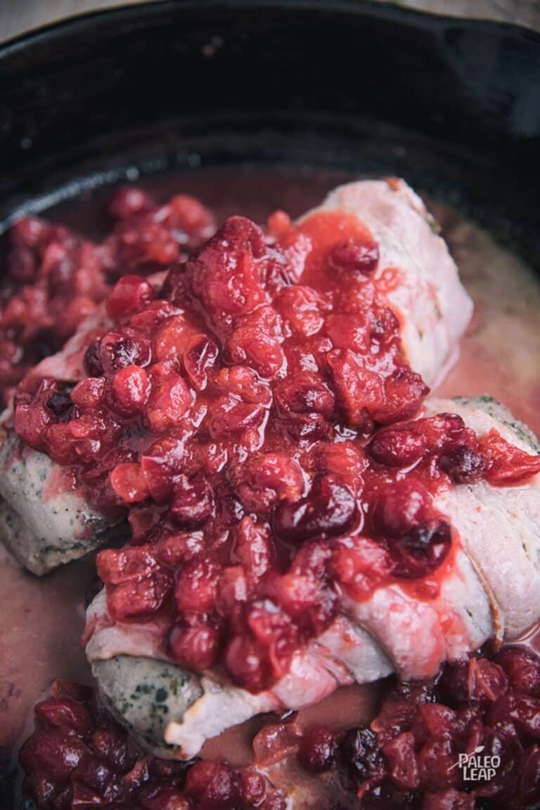 BaconWrapped Duck With Cranberry Sauce Recipe Paleo Leap