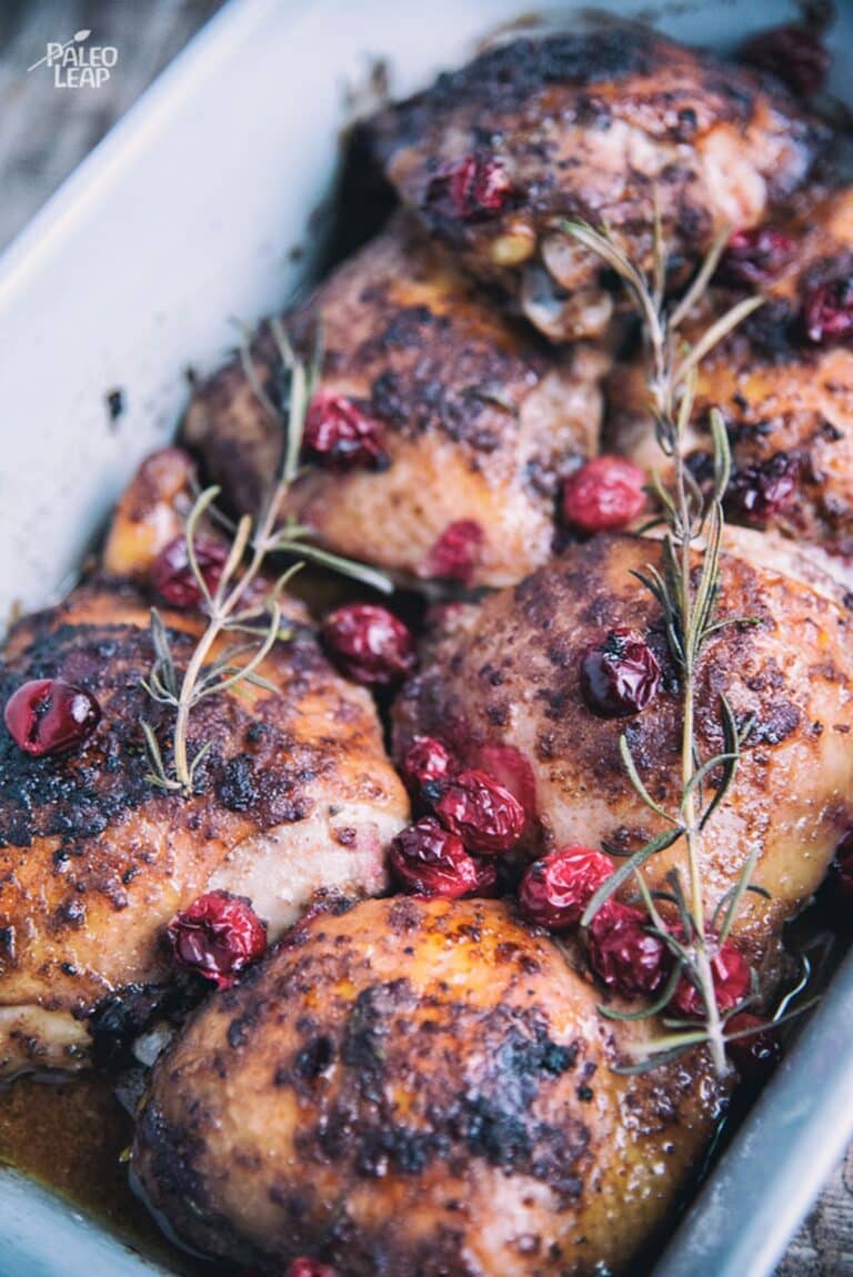 Cranberry-Rosemary Roast Chicken Recipe | Paleo Leap