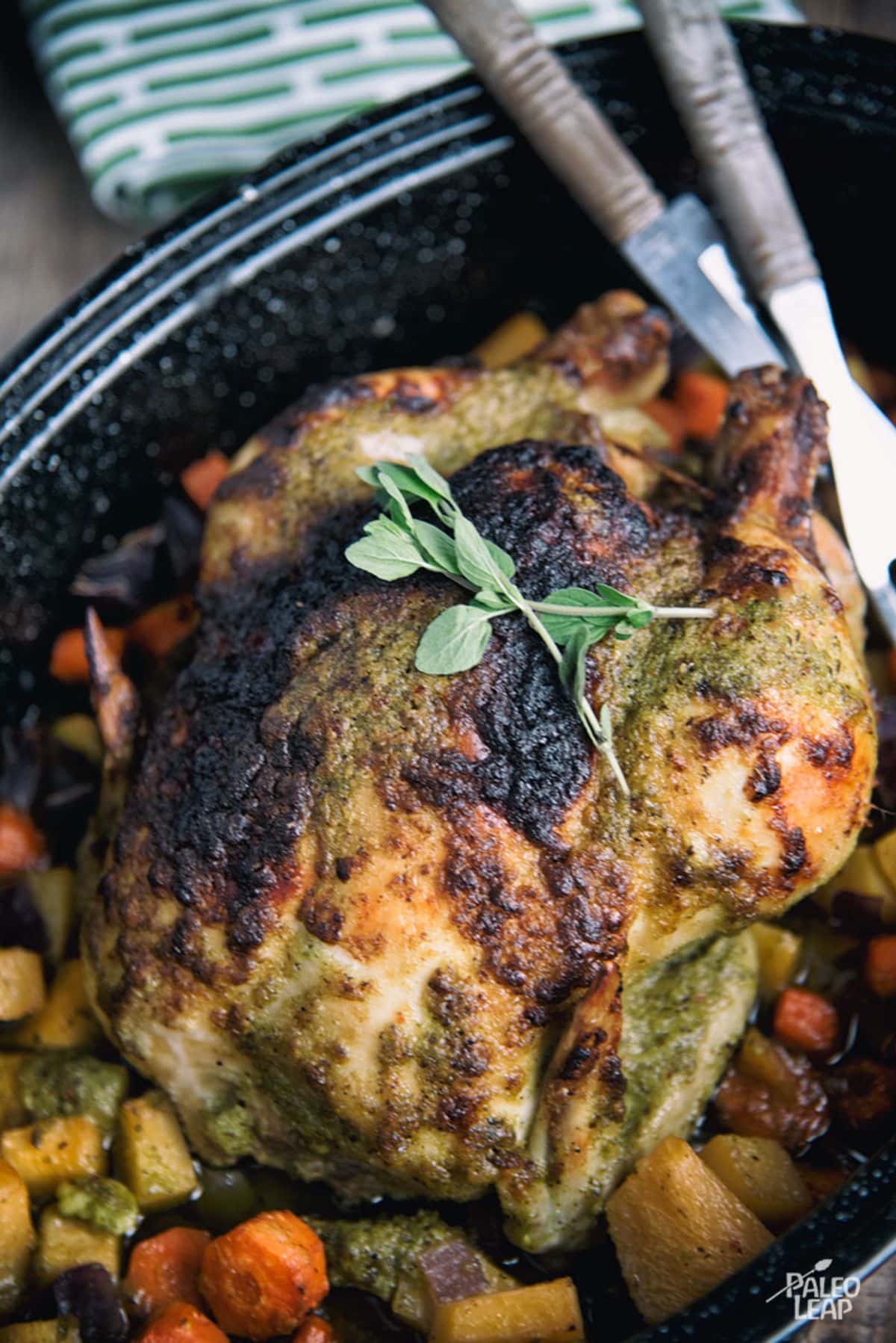 Whole Roasted Chicken With Chimichuri Sauce