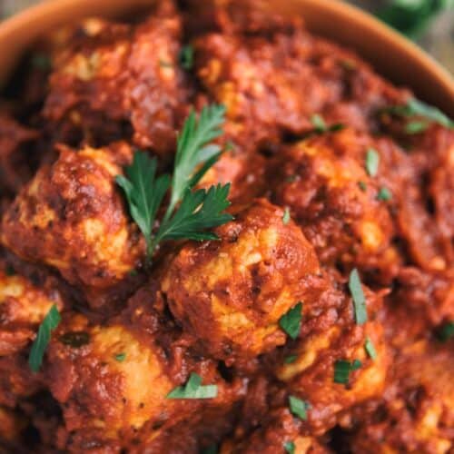 Chicken Meatballs with Marinara Sauce Recipe