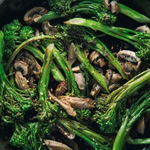 Balsamic Broccoli And Wild Mushroom Skillet Recipe